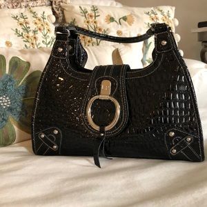 ➰LineaR croc-effect vegan bag EUC